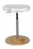 30110826418 Pendelhocker wei� Kunstleder Sattelsitz